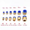 BYLSAGWHT 50-Piece Pneumatic Air Connector Fitting Set, PC 4/6/8/10/12 mm, Male Threads 1/8, 1/4, 3/8, 1/2, Hose Fittings, 4-M5 Pipe Quick Connectors (PC4mm-1I4) view 2