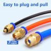 BYLSAGWHT 50-Piece Pneumatic Air Connector Fitting Set, PC 4/6/8/10/12 mm, Male Threads 1/8, 1/4, 3/8, 1/2, Hose Fittings, 4-M5 Pipe Quick Connectors (PC4mm-1I4) view 3