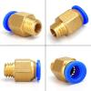 BYLSAGWHT 50-Piece Pneumatic Air Connector Fitting Set, PC 4/6/8/10/12 mm, Male Threads 1/8, 1/4, 3/8, 1/2, Hose Fittings, 4-M5 Pipe Quick Connectors (PC4mm-1I4) view 4