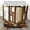RKJDMSWJ 6-Tier Rotating Bookshelf, Chinese-Style 360° Revolving Bookcase with Base, Solid Wood Spinning Display Tower, Stackable, White view 4