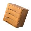 Solid Wood Desk Drawer Cabinet with Lockable Drawers, Brown view 1