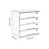 Solid Wood Desk Drawer Cabinet with Lockable Drawers, Brown view 2