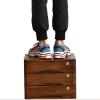 Solid Wood Desk Drawer Cabinet with Lockable Drawers, Brown view 4