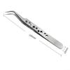 Slim Stainless Steel Precision Tweezers with Curved Tip view 4