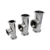 BYLSAGWHT 1.5–4 in 304 Stainless Steel Clamp-Sleeve Tee, Low-Neck 3-Way Pipe Fitting, OD 50.5–119 mm view 2
