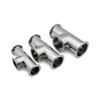 BYLSAGWHT 1.5–4 in 304 Stainless Steel Clamp-Sleeve Tee, Low-Neck 3-Way Pipe Fitting, OD 50.5–119 mm view 3