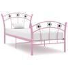 Lauuoeriau Home Metal Bed Frame, Pink, 90 x 200 cm view 1