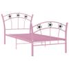 Lauuoeriau Home Metal Bed Frame, Pink, 90 x 200 cm view 2