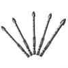 5 Eccentric Drill Bits for Making Holes in Glass Tiles, Tungsten Steel Alloy (A) view 1