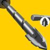 5 Eccentric Drill Bits for Making Holes in Glass Tiles, Tungsten Steel Alloy (A) view 3