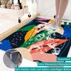Pevfeciy Non-Slip Shower Mat 110 x 150 cm, Soft PVC, Flower Pattern, with Hook view 2