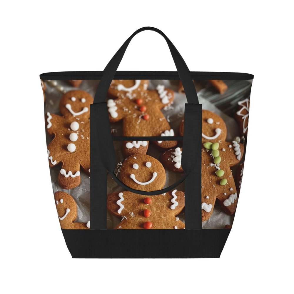 LRHCNZDCP Gingerbread Cookie Printed Insulated Lunch Bag