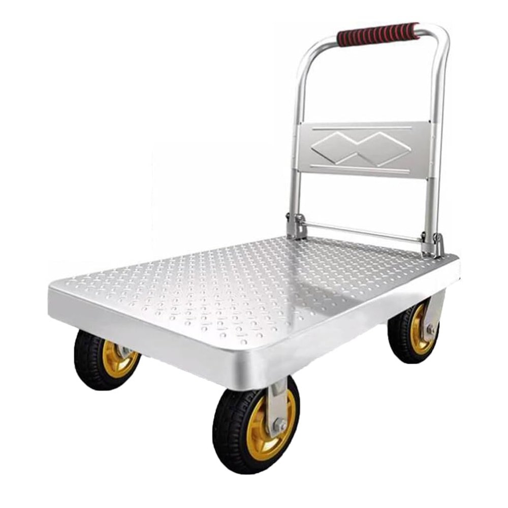 DRFGNF Coolpleasant Foldable Hand Truck, Heavy-Duty Platform Cart, 90 x 60 cm
