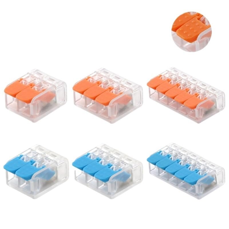REIUAFWYGV Wire Connector, 25-Piece Compact Push-In Wire Terminal Block for Home LED Lights (665)