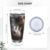 FJWSLCH Stainless Steel Tumbler with Lid and Straws, Vacuum-Insulated, 590 ml view 4
