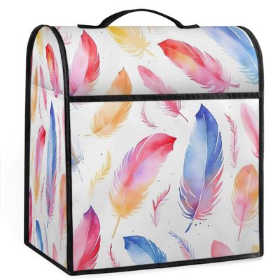 Colorful Feather Art Dust Cover for Stand Mixers and Coffee Machines