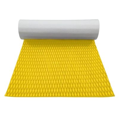 MKLHAVB EVA Boat Deck Flooring 600 x 1200 x 5 mm, Non-Skid Traction Foam Sheet, Yellow