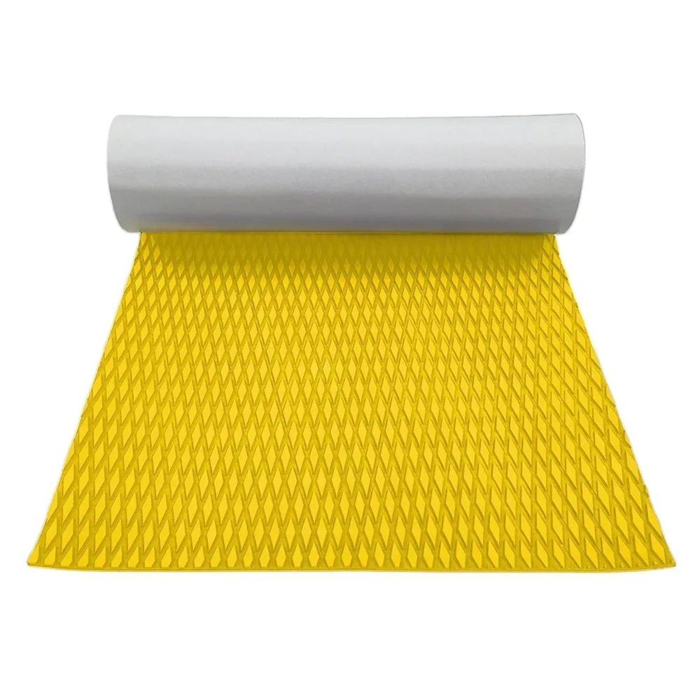 MKLHAVB EVA Boat Deck Flooring 600 x 1200 x 5 mm, Non-Skid Traction Foam Sheet, Yellow