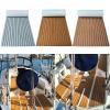 MKLHAVB 2.4 m Self-Adhesive EVA Foam Boat Flooring, Faux Teak Decking Sheet, Gray/Black view 2