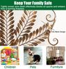 Vintage Gold Fireplace Screen with Leaf Pattern, Freestanding, 85 x 85 cm view 4