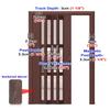 PVC Folding Door for Bedroom, Hallway, or Room Divider, 89 x 100 cm, Brown view 2