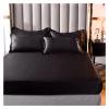 Ice Silk Satin Bedsheet with Elastic Strap, Replacement Fitted Sheet, Mattress Cover, 140/160/200, Double Sheet, No Pillowcase, for Box Spring and Conventional Mattresses (Dan ya yu, Queen 152) view 4