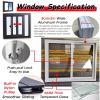 Aluminum Sliding Window with Safety Glass and Privacy Screen for Sheds, Chicken Coops, Playhouses and Garages, 66 x 45.7 cm view 2
