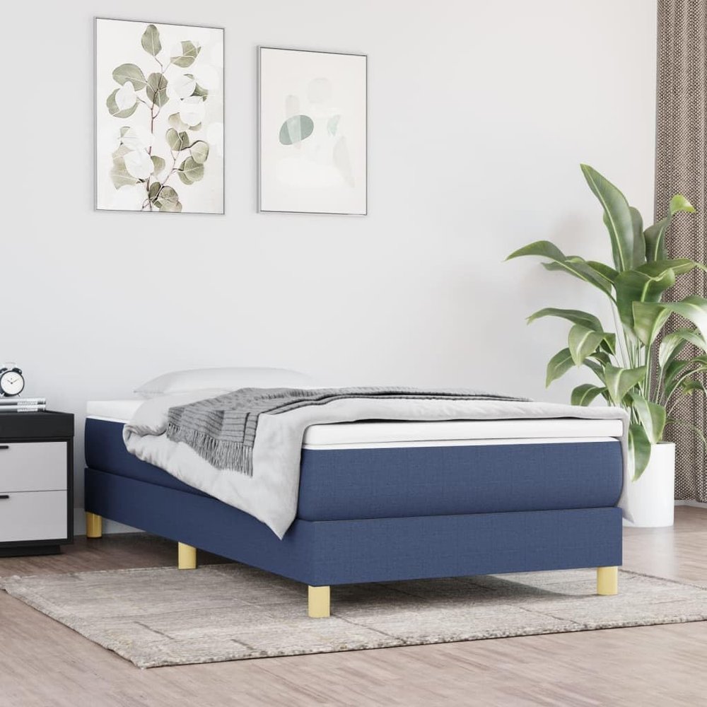 Festnight 100x200 cm Box Spring Bed with Mattress, No Headboard