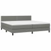 Festnight 200x200 cm Box Spring Bed with Mattress and LED Lighting view 3