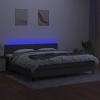 Festnight 200x200 cm Box Spring Bed with Mattress and LED Lighting view 4