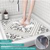 Pevfeciy Non-Slip Shower Mat 110 x 130 cm, Soft PVC Bath Mat with Hooks, High Water Permeability view 2