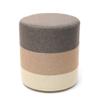 Solid Wood Footstool Small Fabric Shoe Bench, Rainbow Brown view 1