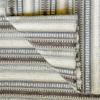 Fabric Mart Direct Gray and Blue-Green Striped Jacquard Velvet Fabric by the Meter, 17 Continuous Meters, 137 cm Wide view 1