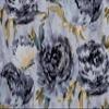 Fabric Mart Direct Gray Printed Velvet Fabric, 10 Continuous Meters, 137 cm Wide, Midnight Garden Abstract Design view 1