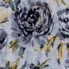 Fabric Mart Direct Gray Printed Velvet Fabric, 10 Continuous Meters, 137 cm Wide, Midnight Garden Abstract Design view 2