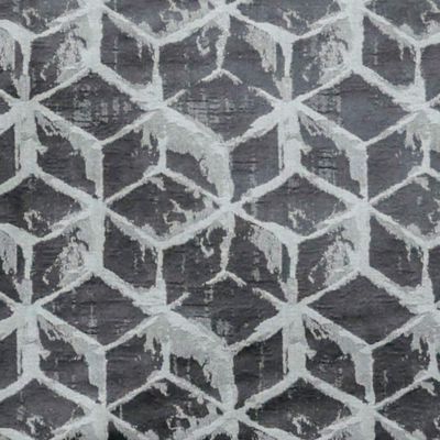 Fabric Mart Direct Gray Tones Jacquard Fabric by the Meter, 9 Continuous Meters, 137 cm Wide, Abstract Gray Blocks