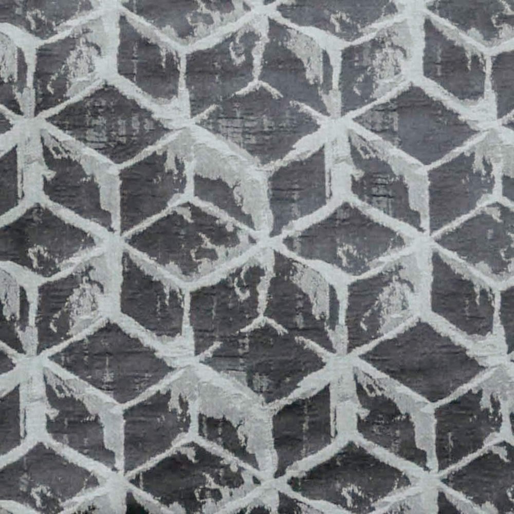 Fabric Mart Direct Gray Tones Jacquard Fabric by the Meter, 9 Continuous Meters, 137 cm Wide, Abstract Gray Blocks