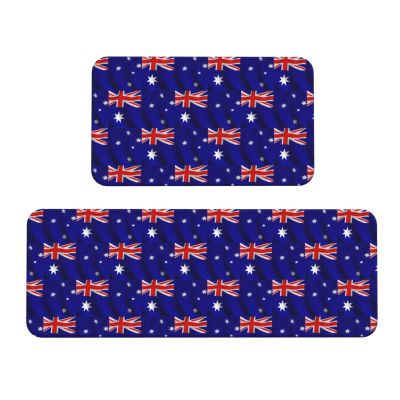 Australian Flag Kitchen Mats, 2-Piece Set, Padded Non-Slip Floor Mats