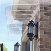 Invisible Door Awning, 3 mm Polycarbonate, Clear/Brown, 24 x 16 in view 3