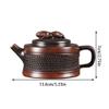 Floral Chinese Teapot with Filter and Creative Handle view 2