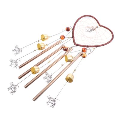 CAXUSD Creative Metal Wind Chime Decor with Elephant and Heart Shapes for Indoor and Outdoor Areas, Garden, Porch, and Gifts