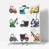 3D Tractor and Excavator Flannel Fleece Throw Blanket, 130 x 150 cm view 1