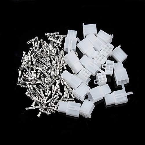 BYLSAGWHT 10-Set 2/3/4/6/9-Pin 2.8 mm Automotive Electrical Wire Connector Male and Female Cable Terminal Kits for Motorcycle, E-Bike, and Car (10 Sets, 6-Pin)
