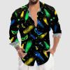 Men’s Retro Carnival Shirt with Large Digital Prints view 2