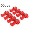 REIUAFWYGV 50-Piece/Lot Red Lock Wire Electrical Cable Connectors, Insulated Quick-Splice Crimp Terminals (30 Pieces) view 3