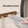 Walnut Wood Wall-Mounted Coat Rack, Retro Decorative Hooks for Entryway, Bedroom or Behind a Door, 1/4/5/6/8 Hooks (Gold, 5 cm/1.9 in) view 2