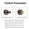 Walnut Wood Wall-Mounted Coat Rack, Retro Decorative Hooks for Entryway, Bedroom or Behind a Door, 1/4/5/6/8 Hooks (Gold, 5 cm/1.9 in) view 3