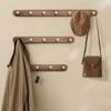 Walnut Wood Wall-Mounted Coat Rack, Retro Decorative Hooks for Entryway, Bedroom or Behind a Door, 1/4/5/6/8 Hooks (Gold, 5 cm/1.9 in) view 4