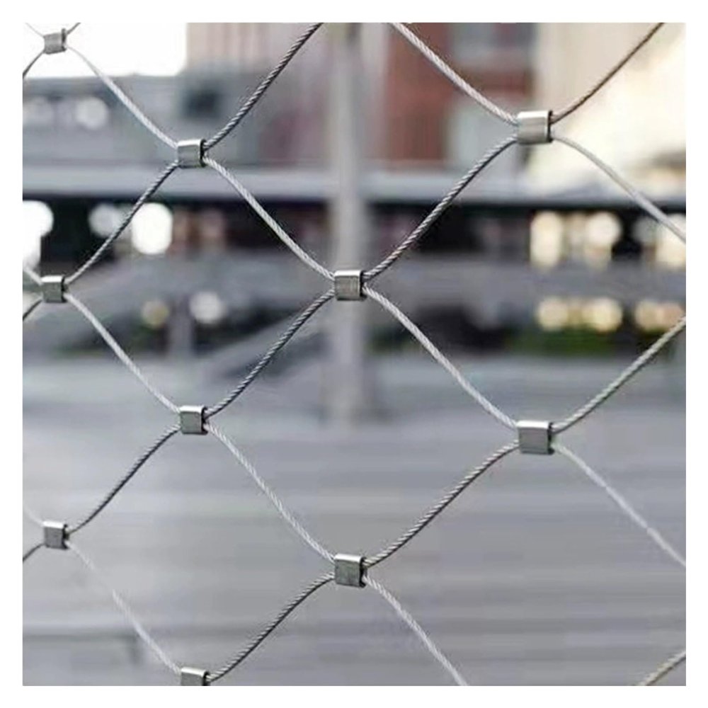 DTVEW 304 Stainless Steel Cable Mesh, 10 cm/2 mm Stair Guard and Garden Safety Fence, 0.6 x 5 m