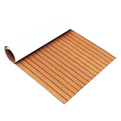GSJNHY Self-Adhesive Faux Teak EVA Foam Boat Decking, 2400 x 550 x 5 mm